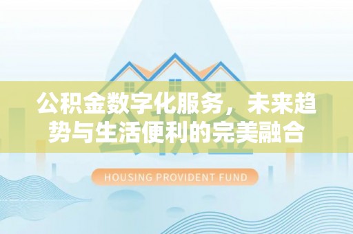 吉隆公积金数字化服务，未来趋势与生活便利的完美融合